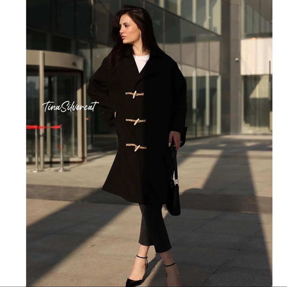 S O L D.   Zara Wool Coat Black NWT - Limited Editionion